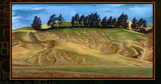 Detail from Rain Dance - Oil on Canvas (1200x300mm)